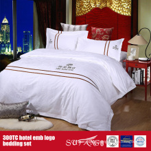 100Cotton Embroidery Hotel Logo Bedding Set Hotel Linen Size